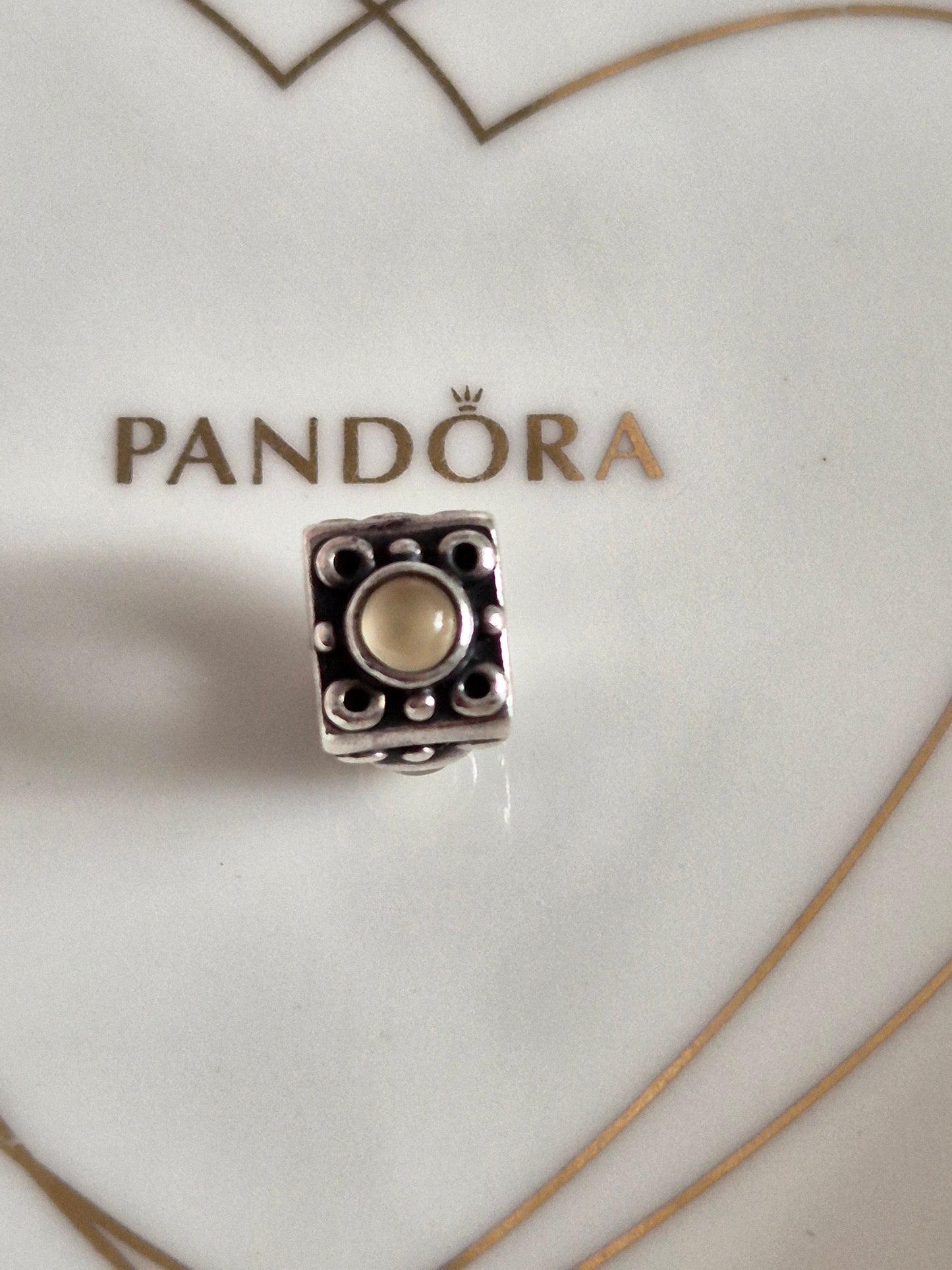 Pandora moonstone charm
