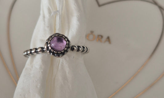 Pandora February birthstone ring size 56