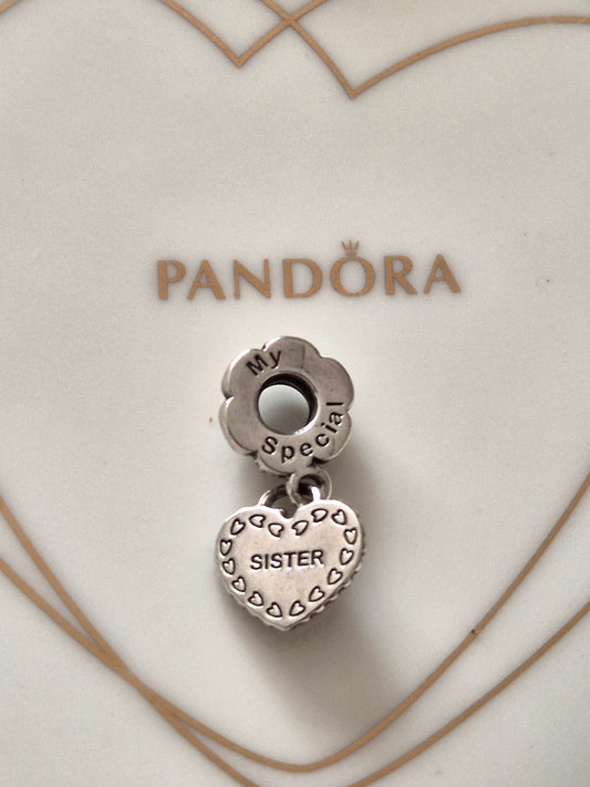 Pandora my special sister charm