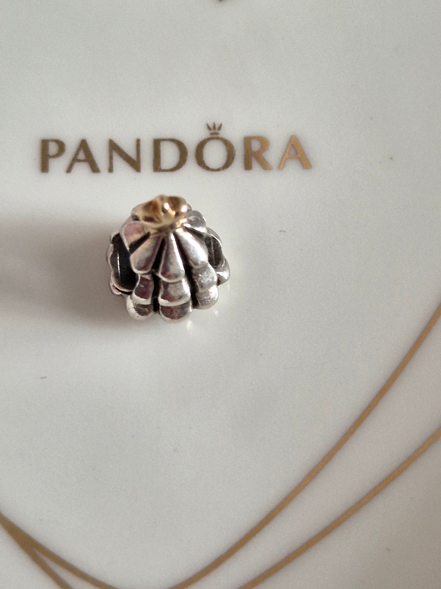 Pandora christmas charm with 14ct gold star