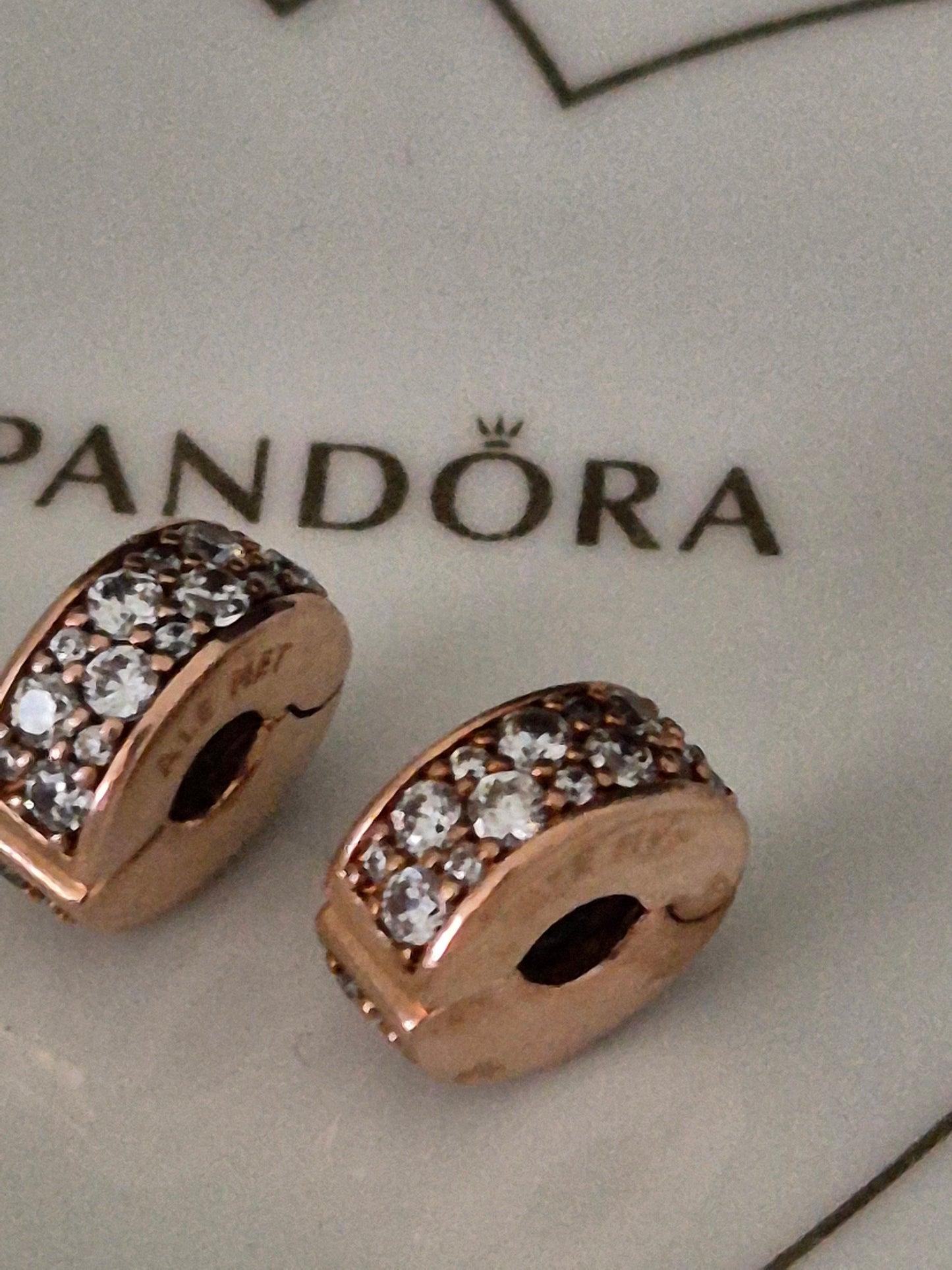 Pandora rose gold clips
