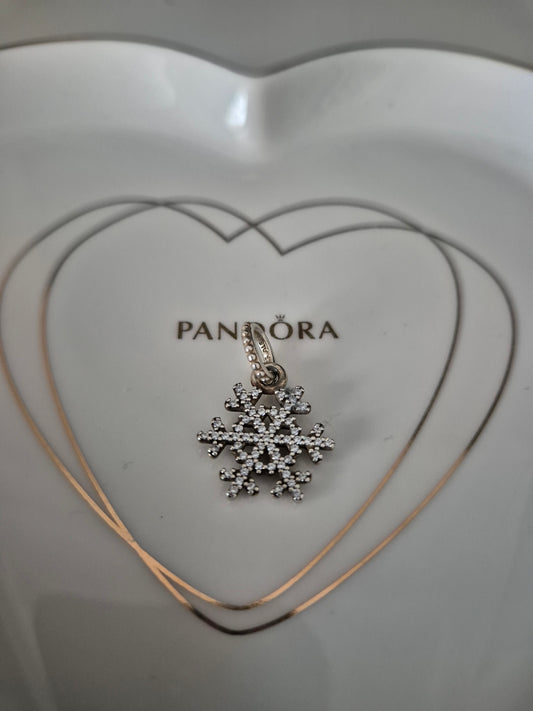 Pandora snowflake charm