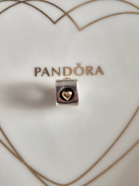 Pandora heart charm 14ct gold heart