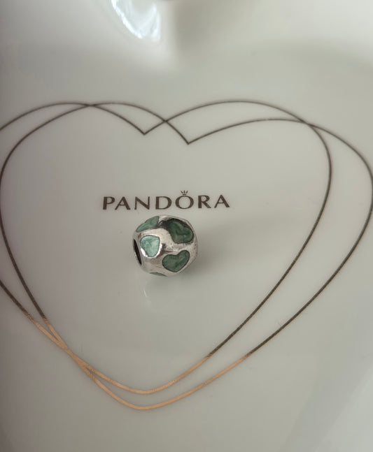 Pandora enamel heart charm