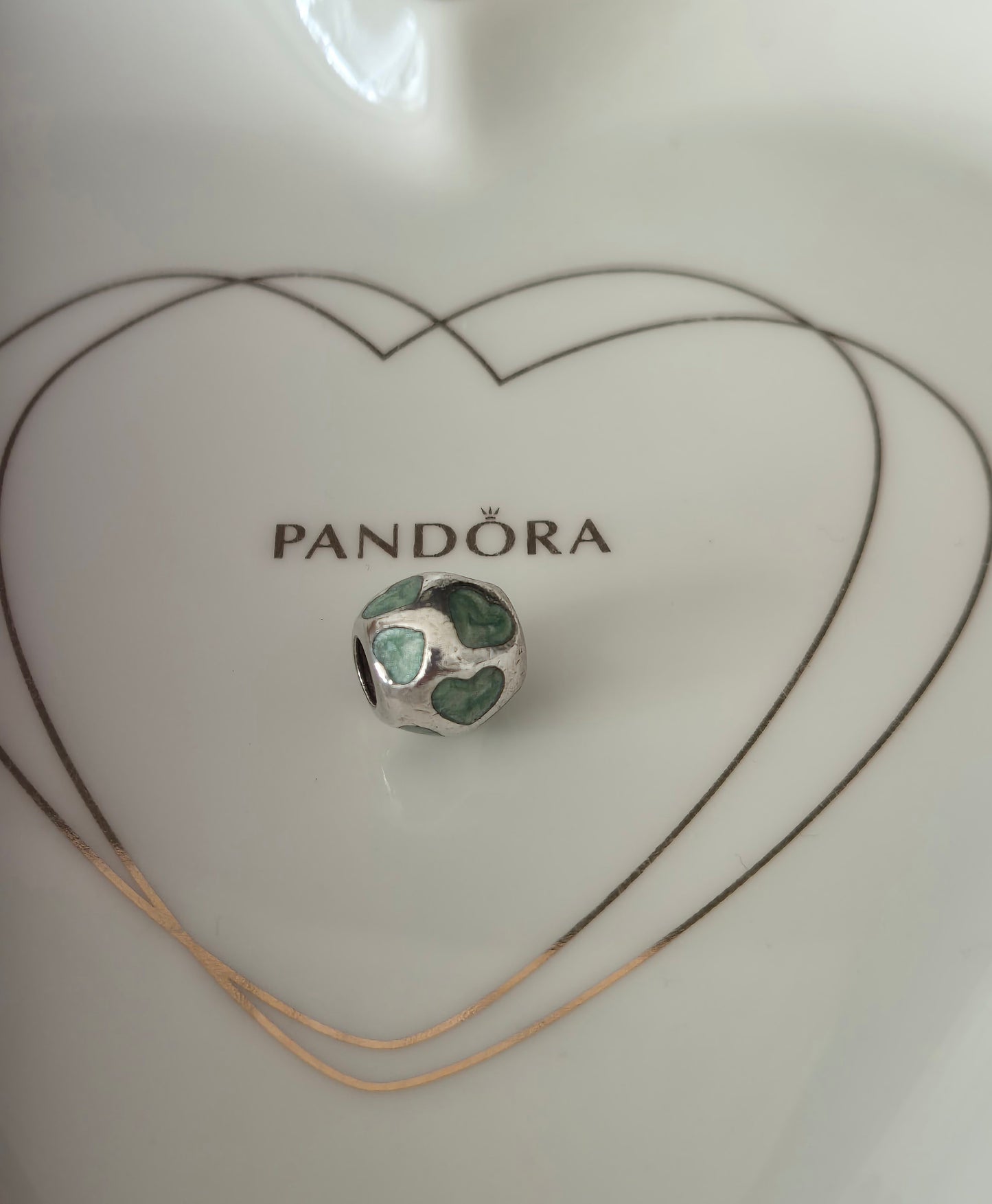 Pandora enamel heart charm